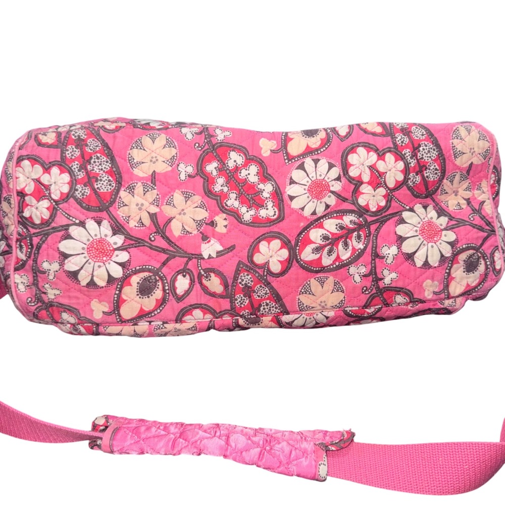 Vera Bradley Vintage Pink Floral Baby Diaper Bag Y2K Quilted Travel Weekender - Picture 10 of 10